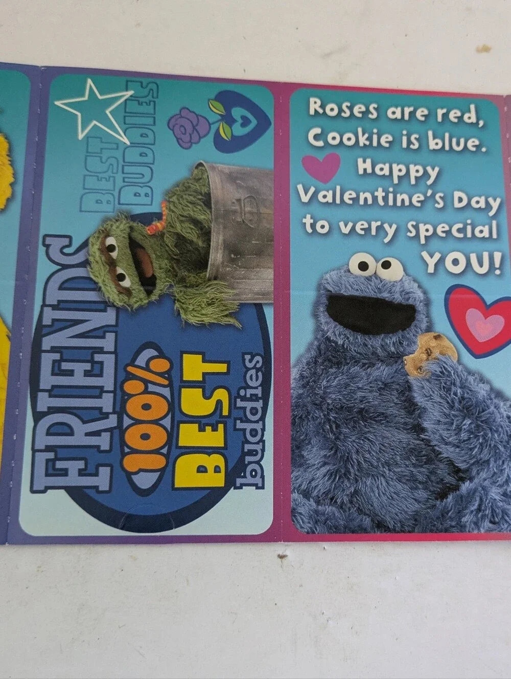 Sesame Street Valentines Cards Open Box 24 Cards 35 Stickers 2010 Vintage